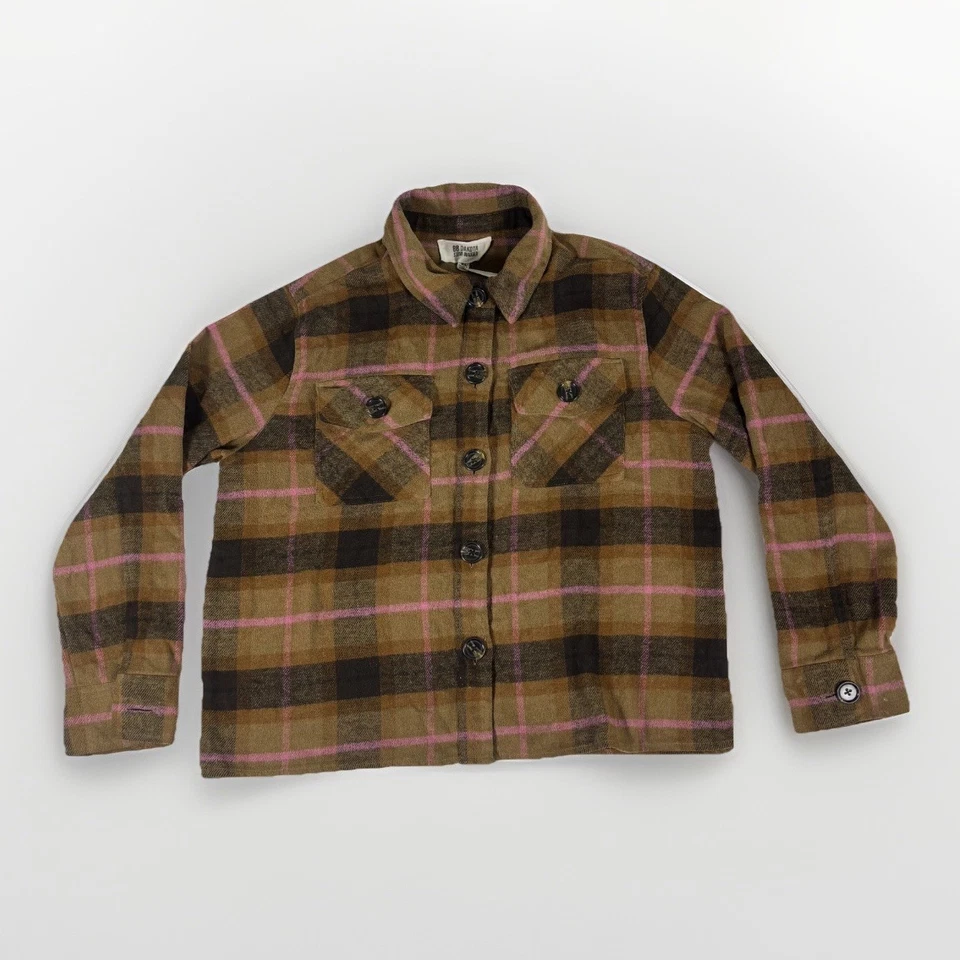 BB Dakota Steve Madden Cazadora Cuadrada Mujer XL Marrón Negro Cuadros Botón Delantero Foto 1 de 4