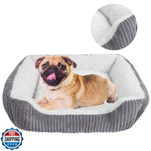 YUNIQUE Large Dog Bed - Plush Corduroy, Anti-Slip Bottom, Soft and Cozy for D - Picture 1 of 5
