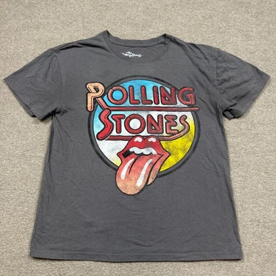 Rolling Stones Women's Shirt Size L Gray Short Sleeve Crew Neck Stretch Casual - Image 1 of 4