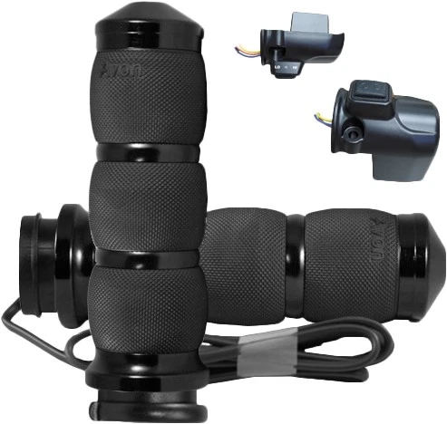 Empuñaduras térmicas con amortiguación de aire Avon negras AIR-91-F24-HT Foto 1 de 1