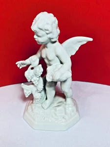 Vintage Dresdner Engel Cherub "Sommertrauben" Porzellan Figur 60er Jahre Germany 6" - Bild 1 von 6
