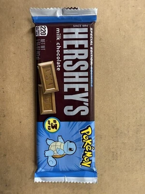 (Edición Especial) Hershey’s Chocolate Bar Pokemon - SQUIRTLE # 3/12 -Almacenado Genial Foto 1 de 2