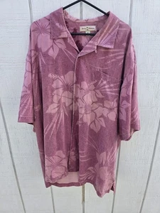 Tommy Bahama Hemd weinrot farbig Blumenmuster XXL - Bild 1 von 4