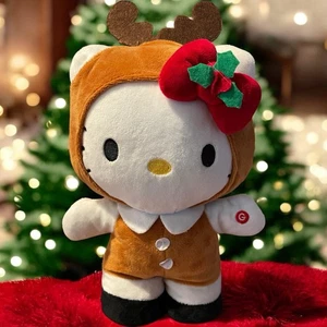 "Hello Kitty Gemmy 12"" Reno Musical Navidad Peluche StepperGreeter" - Imagen 1 de 4
