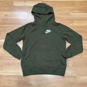 Nike Womens Size S Olive Green White Hoodie Pullover Rally Sweatshirt AJ6315 399 - Picture 1 of 6