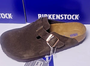 Birkenstock Womens Boston Soft Footbed Suede Leather Mocha 40 - Picture 1 of 4