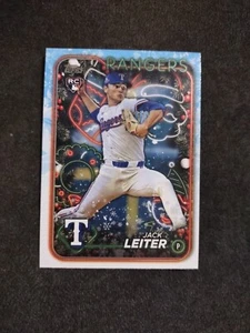 2024 Topps Holiday Jack Leiter Rookie RC #H155 Texas Rangers Baseballkarte - Bild 1 von 2