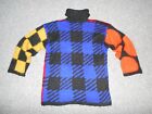 THE LIMITED VTG 80'S MOHAIR/WOOL WOMENS LARGE MOCK NECK COLORFUL SWEATER      