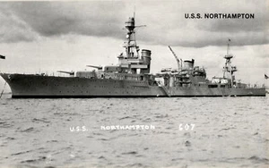 U.S.S. Northampton, United States Navy, schwerer Kreuzer, Zweiter Weltkrieg, Postkarte - Bild 1 von 2
