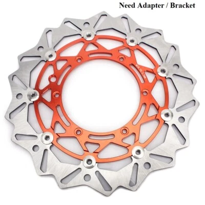 Supermoto 320mm Front Brake Disc Rotor For XCW EXC SXF MXC XC SXS 125-640 Orange - Image 1 of 4