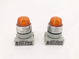 Lot of 2 Idec APW299D-A-120V Amber Pilot Lights 24V - Picture 1 of 5