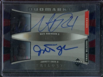 2006 Upper Deck Nate Robinson Jarrett Jack 亲笔签名 Trilo3y #DM-RJ — 第 1/2 张图片