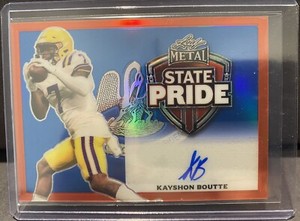 2023 Leaf Metal Draft Kayshon Boutte State Pride Orange AUTO 1/2