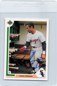 1991 Upper Deck #248 Lance Johnson White Sox Signed Auto *51151