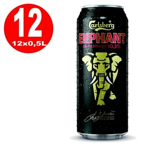 12x 0,5L Dosen Carlsberg Elephant Beer extra strong Starkbier 10.5% Vol ... - Bild 1 von 2