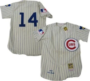 New 1969 Ernie Banks #14 Cubs Mens S (36) Mitchell & Ness AUTHENTIC Wool Jersey - Picture 1 of 10