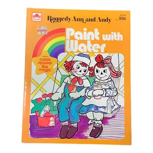 Vintage 1982 Raggedy Ann & Andy Paint With Water (Unused) A Golden Book - Bild 1 von 5