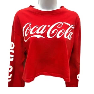 COCA COLA Its The Real Thing Crop Top T-Shirt rot mit weißer Grafik Damen Gr. M - Bild 1 von 11