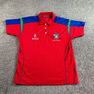 Kukri Chemise Homme Grand Rouge Bleu Millfield Manches Courtes Rugby Polo - Photo 1/11