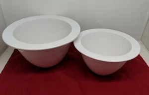 2 cuencos mezcladores Royal Doulton Terence Conran Albion cerámica blanca 7,25" y 8,75" - Imagen 1 de 13