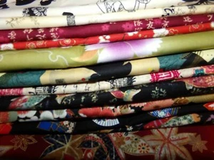 ASIAN Chinese Japanese ORIENTAL flower Cotton Fabric U-Pick 1/2 yd or as listed - Picture 1 of 27