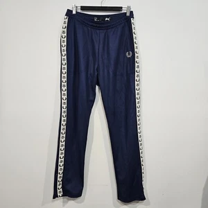 Pantalones deportivos Fred Perry X Stussy azul marino talla mediana cinta lateral logotipo nuevos - Imagen 1 de 15