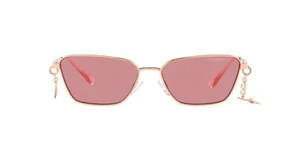 Emporio Armani Women's EA2141 Sunglasses, Shiny Rose Gold/Pink, 56 mm - Picture 1 of 7