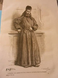 Le Père Jean Moine capitaine de la Verra Russia Gravure Print 1872 - Imagen 1 de 1