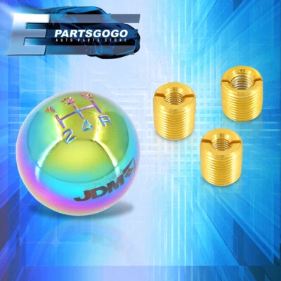 For BMW M8 M10 M12 Thread Adapter Round Ball 5SPD JDM Shift Knob Lever Stick Neo Foto 1 de 3