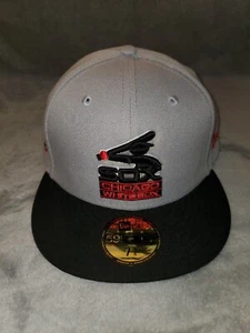 NEW ERA 59 FIFTY MLB CHICAGO WHITE SOX COLOR GREY BLK FITTED MENS HAT SZ 7 3/4 - Picture 1 of 7
