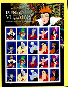 HICK GIRL-BEAUTIFUL U.S. MINT SHEET SC#5213-22 DISNEY VILLAINS - Picture 1 of 2