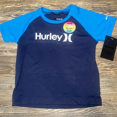 Camiseta Hurley Boys 3T Midnight Azul Marino Manga Corta Logo Gráfico. Nuevo con etiquetas. R Foto 1 de 4