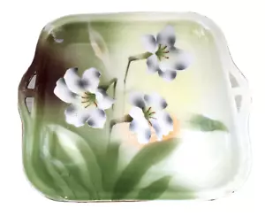 Vintage CT Altwasser Hand Painted Handled Porcelain Dish - Germany, 9" Wide - Picture 1 of 9