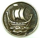 Scotland Sterling Silver Designer "Ra" Viking Celtic Ship Boat Old Brooch Pin