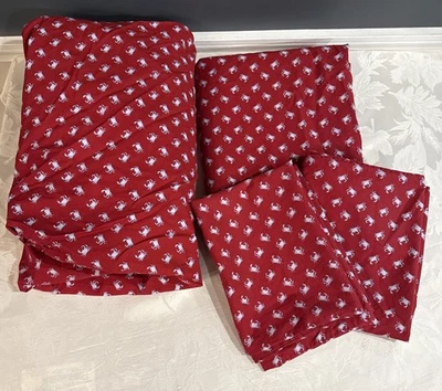 Tommy Hilfiger FULL Block Island Crabs Sheet Set Cotton RED 4 PC - Image 1 of 4