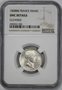 1808-BB France Franc NGC UNC Details - Picture 1 of 4