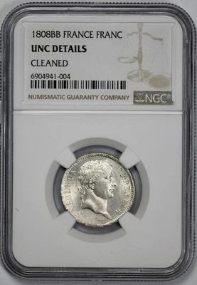 1808-BB Franco Francia NGC UNC Detalles Foto 1 de 4