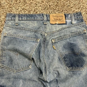 Vintage Levi’s 505 ORANGE TAB Uomo 28x34 Denim Made In USA THRASHED - Foto 1 di 10