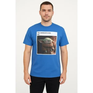 Star Wars Men’s Grogu “The Weekend is Over” Blue Graphic Tee Shirt Size XL NWT - Bild 1 von 6