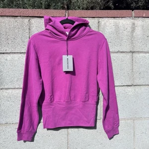 NUEVO CON ETIQUETAS $795 Balenciaga Sporty B Tuck In Sudadera con Capucha Suéter Rosa Talla M - Imagen 1 de 12