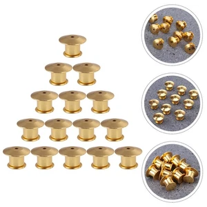 15Pcs Alloy Pin Keepers Pin Back Lock Clamps Locking Clasp for Display Books - Picture 1 of 12