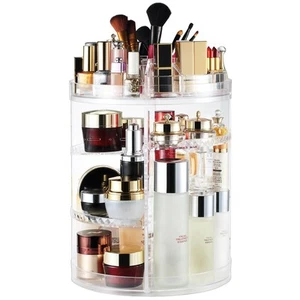 AMEITECH Makeup Organizer, 360 Degree Rotating Adjustable Cosmetic Storage Di... - Picture 1 of 6