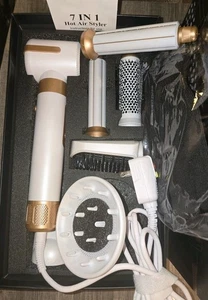 7-in-1 Hot Air Brush Set, Multi-Functional Hair Dryer Styler with Curling Tools - Picture 1 of 10