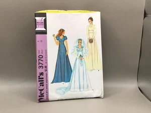 McCalls 3770 Wedding Dress and Bridesmaid Dress Misses Vintage Pattern - Picture 1 of 2