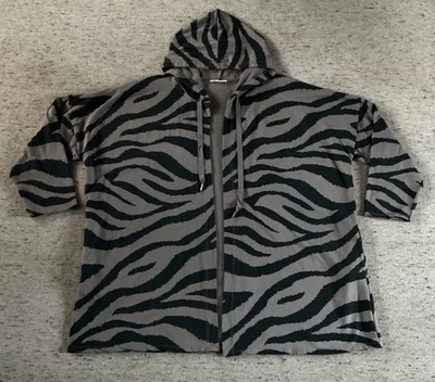 * Schöne Oversize Jacke *Sweatjacke*Braun - Schwarz Gemustert*Offene Form*2 XL* - Bild 1 von 4