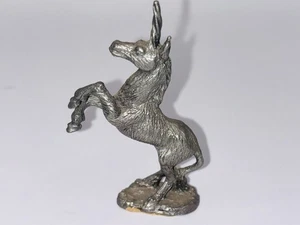 Vintage Pewter Fantasy Magic Unicorn Rearing Miniature Figurine - Picture 1 of 6