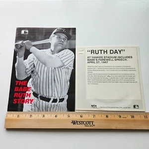 Nueva tarjeta y estadísticas de béisbol de Babe Ruth con recuerdos de Babe Ruth hablando - Imagen 1 de 2