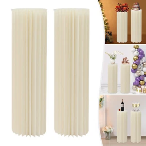 Centerpiece Stands Columns Display with Acrylic Lid Self-adhesive?Strip Design - Picture 1 of 17