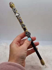 Smokey Quartz Pagan Witch Crystal Wand Wica Mineral Gemstone healing chakra - Picture 1 of 5