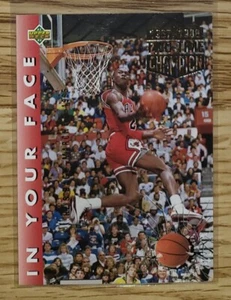 Michael Jordan 92 93 UPPER DECK IN YOUR FACE TWO-TIME CHAMPION HE'S BACK MARC... - Bild 1 von 1